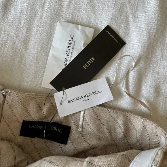 NWT Banana Republic Linen petite maxi strapless dress - Picture 5 of 5